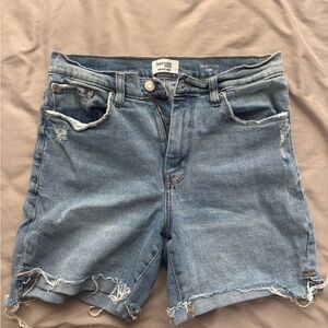 Kensie Light Blue Distressed Denim Cutoff Shorts